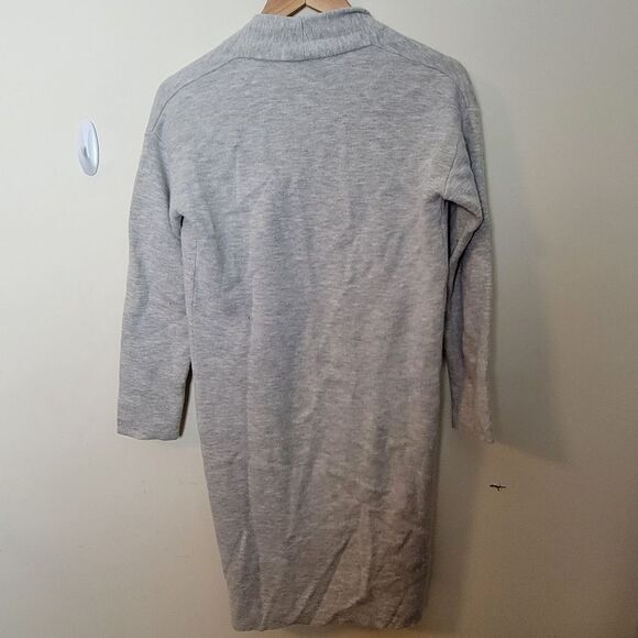 BABATON by Aritzia Lance Wool Blend Long Open Front Cardigan Grey XS - Picture 4 of 4